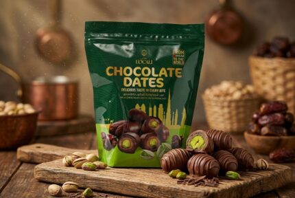 Milk Chocolate Dates With Pistachio Pouch 600G